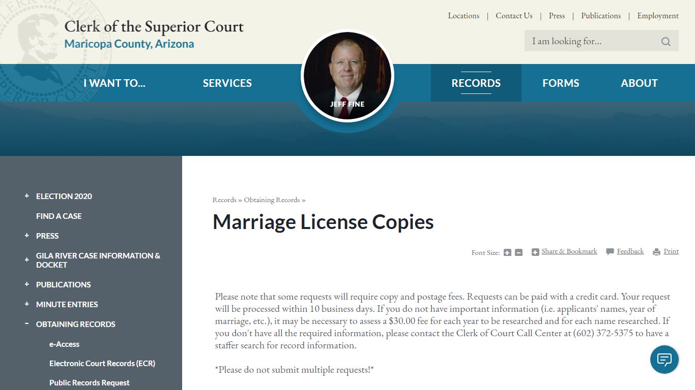 Marriage License Copies | Maricopa County Clerk of Superior Court